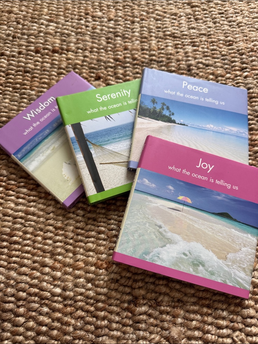 Set of 4 Beach-Themed Inspirational Books — Joy, Peace, Serenity, Wisdom